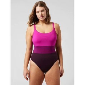 Athleta Pink and Purple Women Swim One Piece